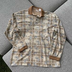 Vintage Bugle Boy long sleeve polo shirt